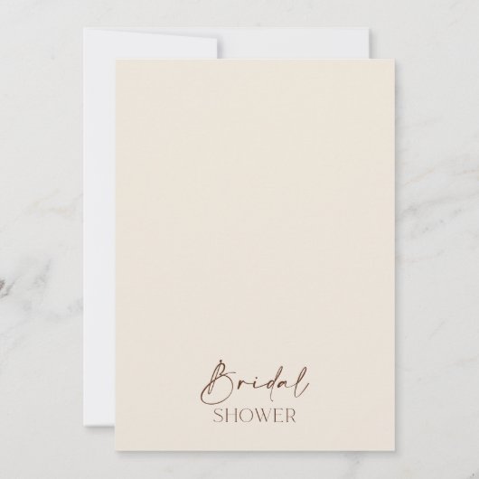 Boho Beige Floral Boots Brautparty Einladung (Rückseite)