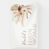 Boho Beige Floral Brautparty Backbanner Banner (Vertikal)