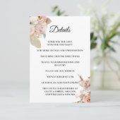 Boho Beige floral Enclosure Card Details Begleitkarte (Stehend Vorderseite)