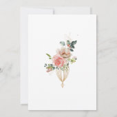 Boho Beige Floweser Aquarell Abschluss Brunch Einladung (Rückseite)