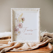 Boho beige Goldgarten Blumengötter Poster