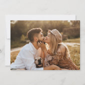 Boho Beige Green Floral Save the Date Card Einladung (Rückseite)