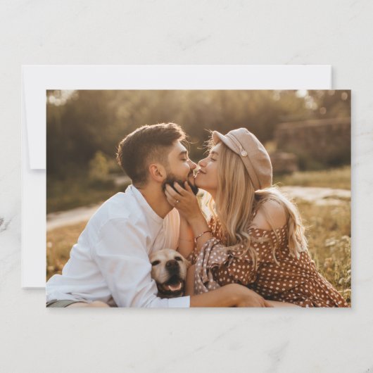 Boho Beige Green Floral Save the Date Card Einladung (Rückseite)