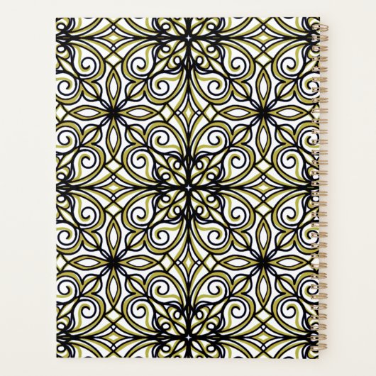 Boho Beige Green Planer (Rückseite)