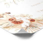 Boho Beige Karten und Geschenke Zeichen | Arch Pam Poster (Ecke)