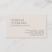 Boho-Beige-Minimalist-Professional-QR-Code Visitenkarte (Vorderseite)