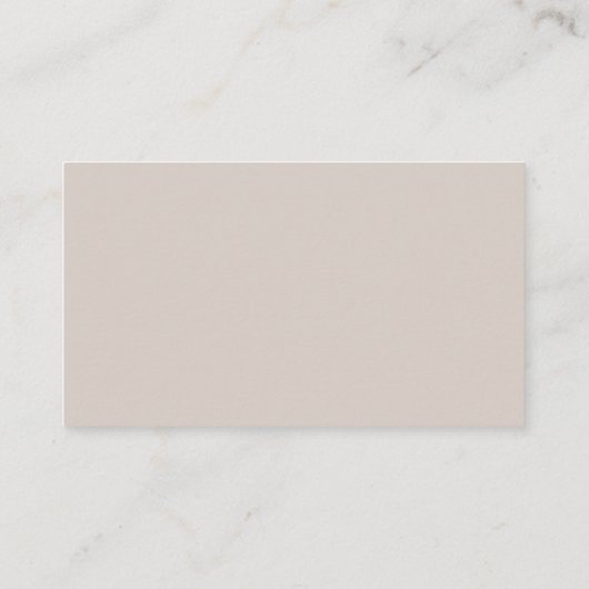 Boho Beige Minimalist Professional Visitenkarte (Rückseite)