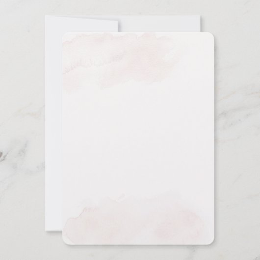 Boho beige mit Braut Spanische Hochzeit Einladung (Rückseite)