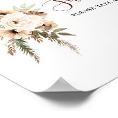 Boho Beige Moon Babydusche Babys sind süß Poster (Ecke)