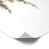 Boho Beige Moon Floral Baby Dusche Begrüßungszeich Poster (Ecke)