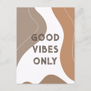 Boho Beige Organische Formen Kunstpostkarte Postkarte