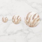 Boho Beige Pampas Gras Hochzeit Konfetti (Vorderseiten)