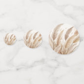 Boho Beige Pampas Gras Hochzeit Konfetti (Rückseiten)