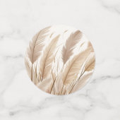 Boho Beige Pampas Gras Hochzeit Konfetti (Klein Vorderseite)