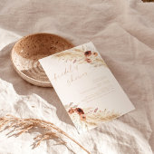 Boho Beige Pampas Grass Brautparty Einladung