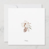 Boho Beige Pampas Grass Orchid Wedding Vielen Dank (Rückseite)