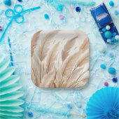 Boho Beige Pampas Grass Wedding Pappteller (Party)