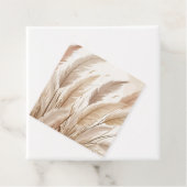 Boho Beige Pampasgras Hochzeit Geschenkanhänger (Beispiel)