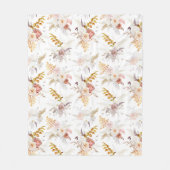 Boho Beige, Pampasgras Terrakotta Wasserfarbe We Fleecedecke (Vorderseite)
