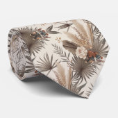 Boho beige-Pflanze Krawatte (Gerollt)