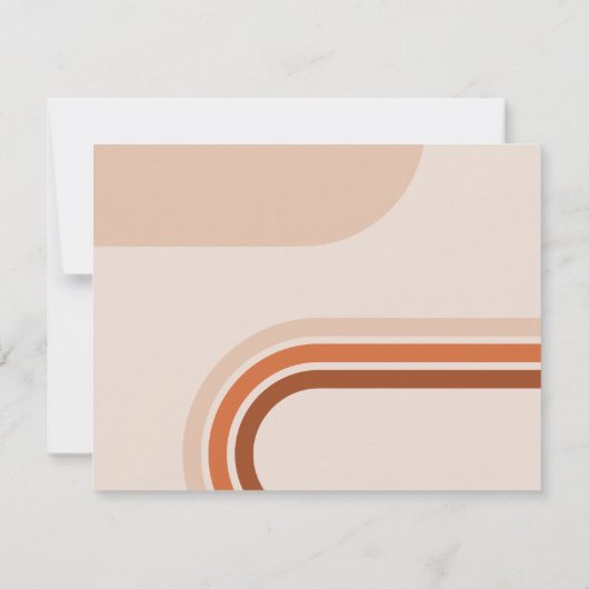 Boho Beige Terracotta Response Card RSVP Karte (Rückseite)