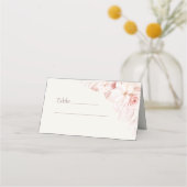 Boho Beige und Pink Floral Wedding Platzkarte (Rückseite)