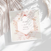 Boho Beige und Pink Roses Wedkins Serviette