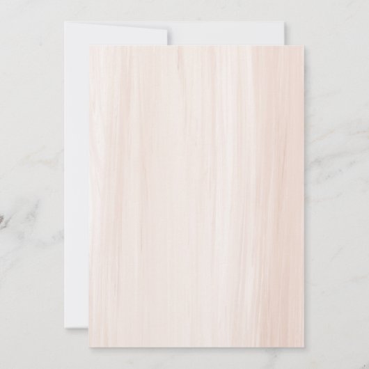 Boho Beige Wasserfarbendusche Einladung (Rückseite)