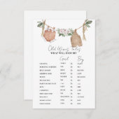 Boho Bekleidung Alte Ehefrauen Tales Baby Duschkar Einladung (Vorne/Hinten)