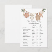 Boho Bekleidung Alte Ehefrauen Tales Baby Duschkar Einladung (Vorne/Hinten)