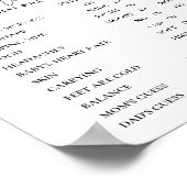 Boho Bekleidung Alte Ehefrauen Tales Baby Duschspi Poster (Ecke)