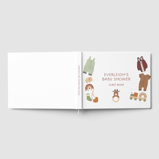 Boho Bekleidung Toys Boy Baby Dusche Gästebuch (Voll)