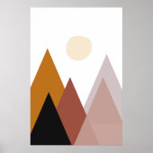 Boho-Berg-Stil Moderner Minimalistischer Poster (Vorne)