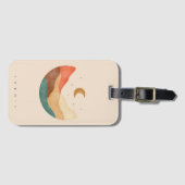 Boho Bergbauweise mit monogramm Gepäckanhänger (Vorderseite (Horizontal))