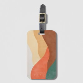 Boho Bergbauweise mit monogramm Gepäckanhänger