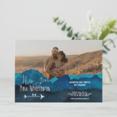 Boho Berge Neues Jahr Neue Abenteuer Verlobung Ankündigung (Stehend Vorderseite)