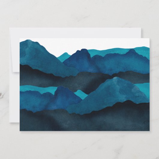 Boho Berge Neues Jahr Neue Abenteuer Verlobung Ankündigung (Rückseite)