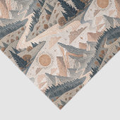 Boho-Bergfluss-Abstraktes Landschaftsmuster Kunst Seidenpapier (Ausschnitt)