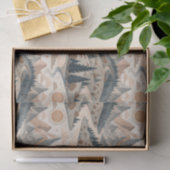 Boho-Bergfluss-Abstraktes Landschaftsmuster Kunst Seidenpapier (Geschenk)