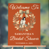 Boho Berry Blätter Fall Brautparty Willkommen Acrylschild (Neutral)