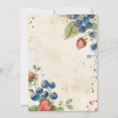 Boho Berry Sweet Strawberry Brautparty Einladung (Rückseite)