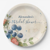 Boho Berry Sweet Strawberry Brautparty Pappteller (Vorderseite)