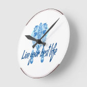 Boho Best Life Runde Wanduhr (Winkel)
