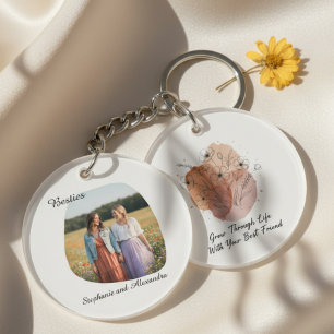 Boho-Beste-Freund-Foto – Erinnerungs-Geschenk Schlüsselanhänger