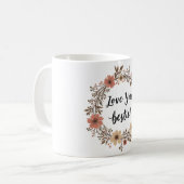 Boho Bestie Liebe Kaffeetasse (Vorderseite Links)