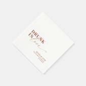 Boho Betrunken in Liebe White Terracotta Wedding Serviette (Ecke)