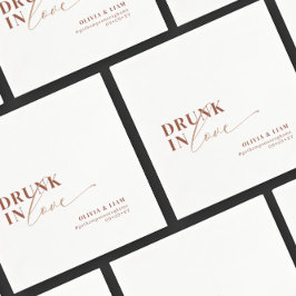 Boho Betrunken in Liebe White Terracotta Wedding Serviette