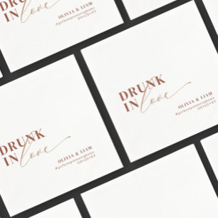 Boho Betrunken in Liebe White Terracotta Wedding Serviette