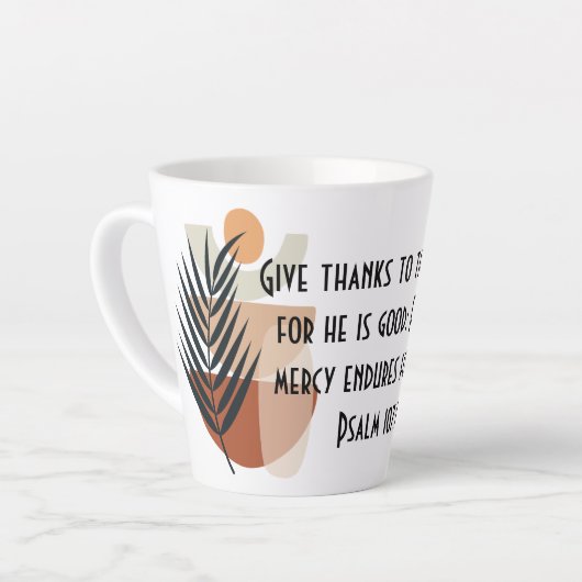 BOHO Bible Verse Latte Tasse (Linke Ecke)