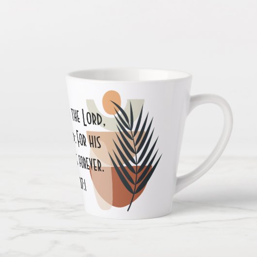 BOHO Bible Verse Latte Tasse (Rechts)